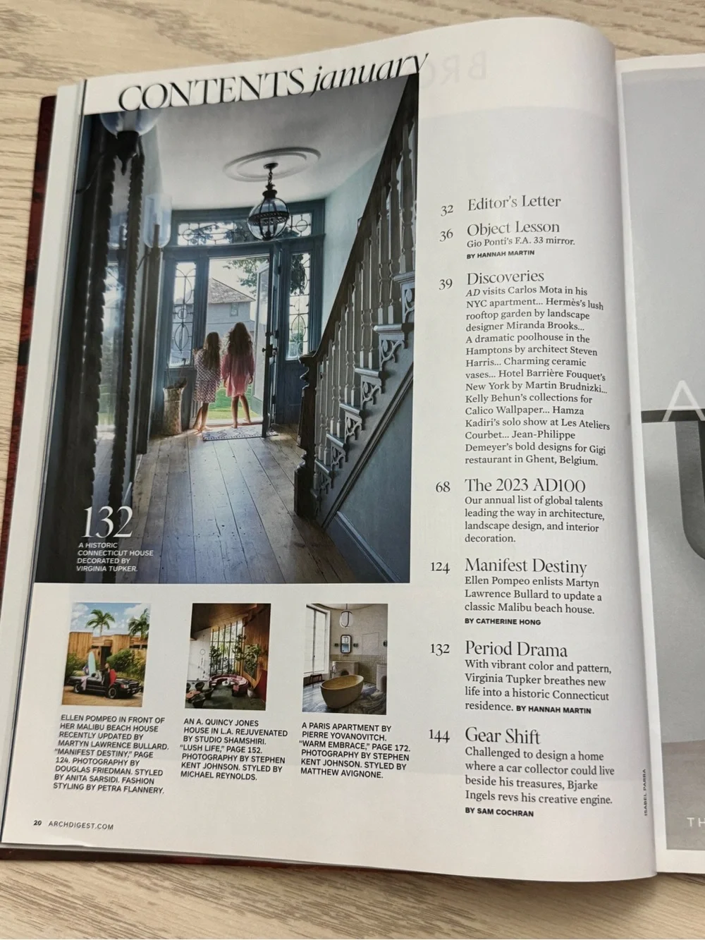 Architectural Digest Magazine, January 2023 (100 Best Of The Best 2023's Top)